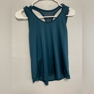 Old Navy Active Semifitted Teal Tank Top Cross Back Size Medium
